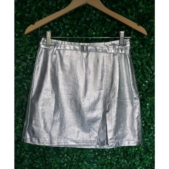 Anthropologie Maeve Metallic Mini Skirt - Picture 6 of 9